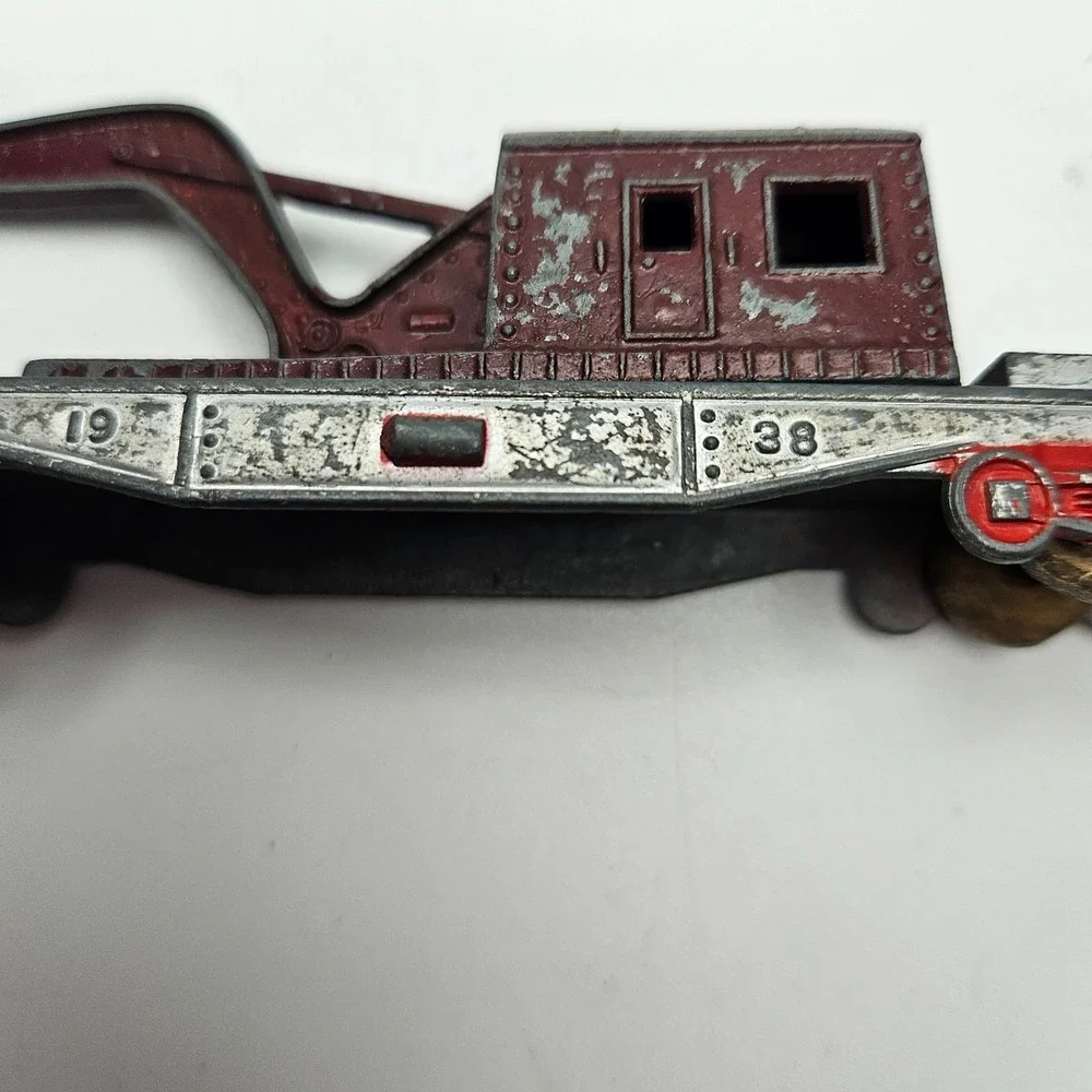 Vintage Tootsietoy Railroad Crane Car Diecast Metal Train Car USA 1938‎